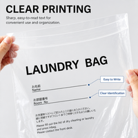 Sacs à linge plats jetables personnalisés en LDPE thermoscellables avec impression de logo en gravure pour hôtels et laveries