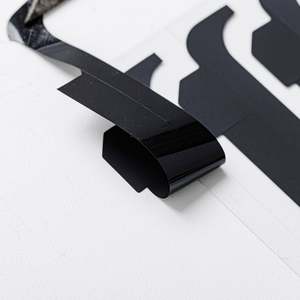 Cinta de enmascarar acrílica PET negra de alta temperatura, bloqueadora de luz, de corte individual, sin residuos, ignífuga, superventas de fábrica - Product Image 6