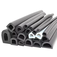 Cinta de sellado para puertas de armarios eléctricos tipo D, compuesto blando y duro, goma autoadhesiva para automóviles, EPDM negro, ecológico, cortable