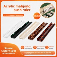 Poussoir magnétique pour Mahjong américain en acrylique écaille de tortue, pièce unique, 5 couleurs, OEM, vente en gros