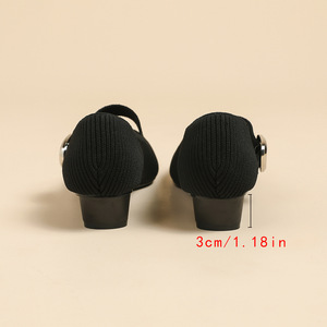 स्टाइलिश बुना हुआ पैर कम एड़ी के जूते - Product Image 5