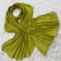 2025 Glimmer Adele Satin Châle Écharpe Organza Lustre Crêpe Soie Hijab Long Style pour l'été Inspiré par Giselle de Singapour