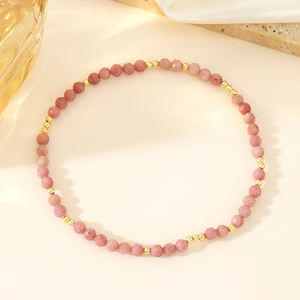 Go2boho Brazaletes Elásticos de Piedra Semipreciosa Joyería de Moda con Piedras Naturales Coloridas Delicadas Pulseras de Cuentas de Gema para Mujer - Product Image 3