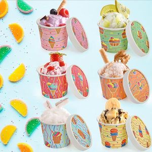 Vaso de Papel para Helado de Pared Simple, Reciclable, de Grado Alimenticio, con Tapa y Logotipo Personalizado, para Envasado de Postres y Snacks Congelados Premium - Product Image 2