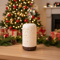 Diffuseur d'arômes électrique en céramique écologique, humidificateur d'air, machine d'aromathérapie avec conversion de lumière et veilleuse