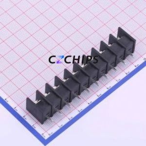 WJ45S-B-9.5-10P Barrier Terminal Block Through hole Component (THT),P=9.5mm Connector Two Sides 9.5mm 1x10P Straight Pin - Product Image 2