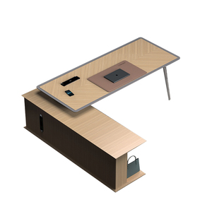 Luxury Executive Office <b>Desk</b> Wooden Boss <b>Desk</b> with Extendable and Convertible Design Features - Product Image 5