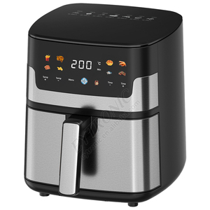 Nuevas freidoras de aire de acero inoxidable de 5L, 6L y 8L con pantalla táctil digital a color, máquina inteligente de doble cesta para uso doméstico, modelo 2025 - Product Image 1