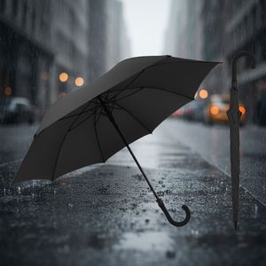 Parapluie résistant au vent de haute qualité avec cadre robuste, pour la pluie et les UV, poignée compacte - Product Image 2