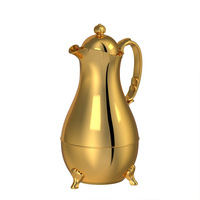Bouilloire isotherme PP arabe transfrontalière pour le dropshipping, bouteille d'eau dorée du Moyen-Orient, ensemble de cafetière thermique longue durée