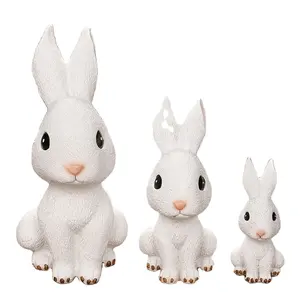 Pasen Tri-Kleur Konijn Hars Ambachten Voor Besparingen Blikjes Ornamenten Konijn Spaarpotten Voor Kinderen Bunny Spaarpot