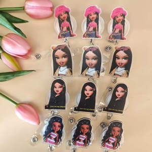 Porte-badges infirmière en acrylique Bratzs pour filles, porte-cartes d'identité, motif personnalisé - Product Image 6