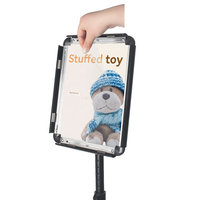 Support de signalisation A4 réglable et robuste, support de signalisation imperméable, support d'affiche rotatif pour l'affichage