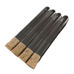 Glass Test Tubes 20x150mm Flat Mouth Round Bottom With Natural Cork <b>Stoppers</b> Premium Quality Lab Use - Product Image 5