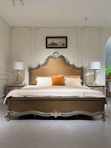 Cama Tapizada con Diseño <span class=keywords><strong>Provincial</strong></span> Francés, con Estructura de Madera de Palisandro Tallada, Ecológica - Product Image 2
