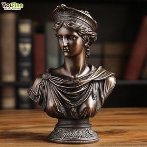 <span class=keywords><strong>Statue</strong></span> de buste d'<span class=keywords><strong>Artemis</strong></span> en bronze et cuivre grec classique, faite à la main - Product Image 1