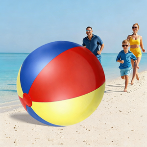 Grand ballon de plage gonflable en PVC avec logo personnalisable et coloré pour les installations aquatiques, les écoles et la plage - Product Image 2