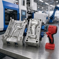 Moule d'injection plastique sur mesure de haute précision pour boîtiers d'outils électriques, surmoulage TPE à deux composants, fabricant OEM en gros