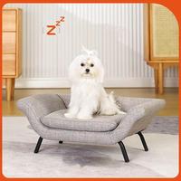 Canapé pour animaux de compagnie en tissu solide moderne de luxe, lit pour animaux de compagnie quatre saisons, résistant aux griffures et aux morsures, lit épais pour chats et chiens