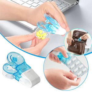 Distributeur de médicaments portable mini, facile à utiliser, avec ouvre-comprimés et étui de rangement pratique pour pilules - Product Image 4