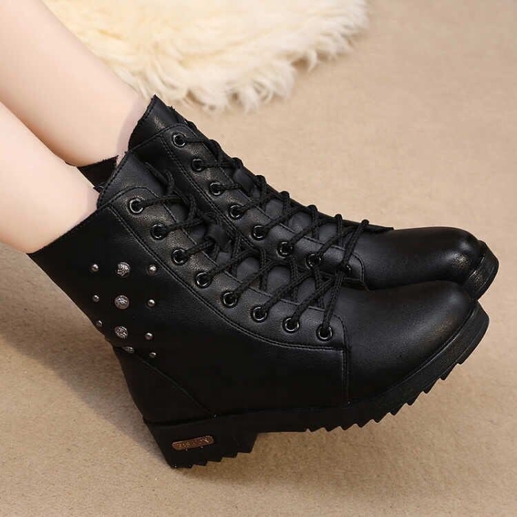 Женские ботинки, мотоциклетные женские водонепроницаемые ботинки на платформе для снега, женские осенне-зимние ботинки, обувь в стиле панк Botas Mujer 2021 2021