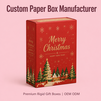 Boîte en papier personnalisée pour emballages cadeaux de Noël, bonbons, chocolats, biscuits, desserts, bijoux, cosmétiques, friandises