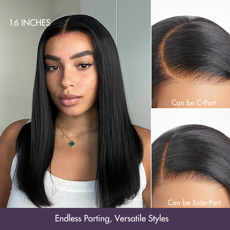 bob straight wig human hair hd lace 5 by 5