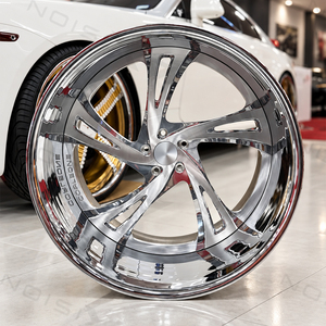 Chrome Deep Lip 2 Piece Forged <b>Wheels</b> 20 22 24 26 Inch 5x114.3 <b>5x120</b> 5x127 for Chevy Camaro Chevelle Impala Muscle Car Rims - Product Image 3