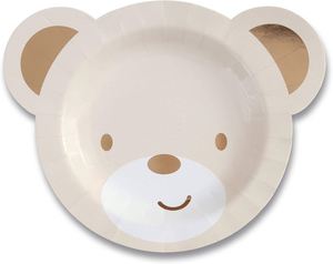 Teddy <b>Bear</b> 11-Inch <b>Cute</b> Party Plate Modern Style Festive Dinnerware for Baby Shower Birthday Picnics - Product Image 3