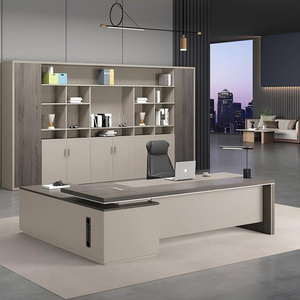 Scrivania Moderna per Ufficio, Postazione di Lavoro a L per CEO ed Executives, Tavolo in Legno di Lusso per Casa e Ufficio - Product Image 6