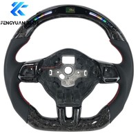 Volant en cuir et fibre de carbone forgé pour Volkswagen Golf6/MK6 GTI R Polo Passat Scirocco Jetta CC Touran Beetle