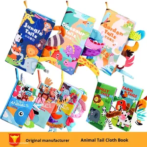 <span class=keywords><strong>Livre</strong></span> en tissu éducatif transfrontalier pour enfants, jouet pour bébé résistant aux déchirures, <span class=keywords><strong>livre</strong></span> interactif en papier grincant pour l'éveil - Product Image 2