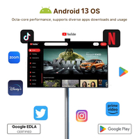 Téléviseur portable interactif intelligent 27 pouces Full HD avec écran tactile WiFi Android 13, batterie 9000 mAh, idéal pour le streaming en direct en extérieur