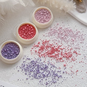 Nouveau <span class=keywords><strong>Macaron</strong></span> Couleur <span class=keywords><strong>Mini</strong></span> taille mixte En Acier Inoxydable Caviar Perles Nail Art Décorations charmes - Product Image 3