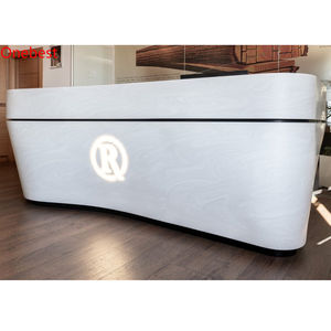 Comptoirs d'accueil LED durables en marbre massif pour bureaux, salons et spas – Design clôtuuré - Product Image 1