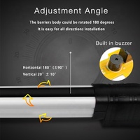 Détecteur de barrière de protection périmétrique à 4 faisceaux infrarouges actifs pour fenêtres et portes, alarme PC+alliage d'aluminium IP65