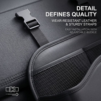 Organisateur de voiture multifonctionnel style professionnel, boîte à mouchoirs en cuir, 1 à 3 compartiments, support de rangement suspendu, sac de siège arrière, accessoires de voiture
