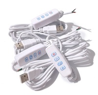 Câble de variateur d'intensité USB 5V en cuivre pur tressé avec interrupteur marche/arrêt pour lampes LED