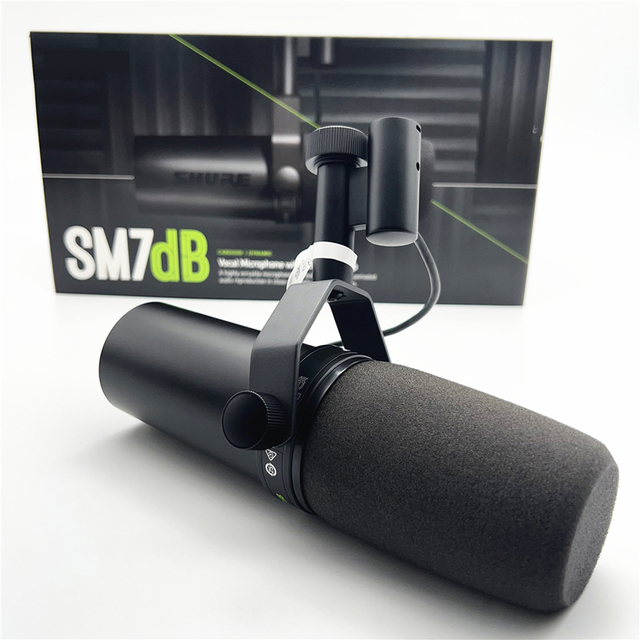 SM7dB XLR Dynamic Cardioid Vocal Microphone With High Gain Selectable Frequency Response MIC for Live Recording PC SM7B