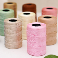 150g 2.5mm 165 Meters Dyed Flat Polypropylene Summer Hat Yarn Knitting Crocheting DIY Hand Knitted Hat Crochet Yarn