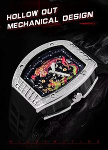 Reloj de mano de movimiento automático masculino original con logotipo personalizado reloj mecánico esqueleto de lujo para hombre - Product Image 4