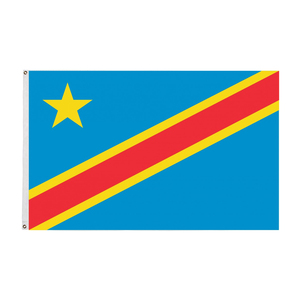 <span class=keywords><strong>Drapeau</strong></span> de la <span class=keywords><strong>République</strong></span> <span class=keywords><strong>Démocratique</strong></span> <span class=keywords><strong>du</strong></span> <span class=keywords><strong>Congo</strong></span> Kinshasa, 100% Polyester, 90x150cm, en Stock, Prêt à Expédier - Product Image 1