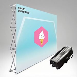 Fournisseur chinois, nouvelle mode, logo personnalisé, stand pop-up en polyester tricoté pour salon professionnel - Product Image 4