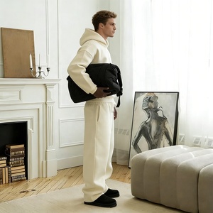 Ensemble de survêtement unisexe surdimensionné personnalisé de marque streetwear, sweat-shirt et pantalon de survêtement pour <span class=keywords><strong>homme</strong></span>, fabricant - Product Image 2