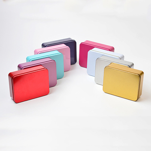 Hình chữ nhật màu kim loại tinplate container hộp trượt ngăn kéo nắp cấp thực phẩm dập nổi cho đồ trang sức Kẹo Bạc Hà Vòng Quà Tặng - Product Image 3