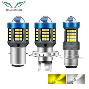 HearxinLed H4 BA20D H6 LED Motorrads chein werfer Dual White Yellow 6000k Hi <span class=keywords><strong>Lo</strong></span> Beam Objektiv Nebels chein werfer für Motobike Running Light - Product Image 1
