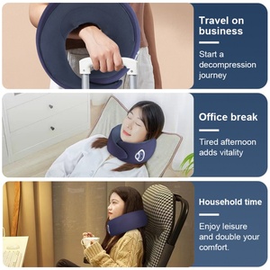 Wholesale Multifunctional Heating <b>Memory</b> <b>Foam</b> U-shaped Massage Pillow Electric Infrared Removable Washable 100% Cotton - Product Image 6