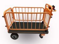 Chariot électrique premium de 1000 kg avec garde-corps de sécurité, chariot électrique pour la logistique industrielle