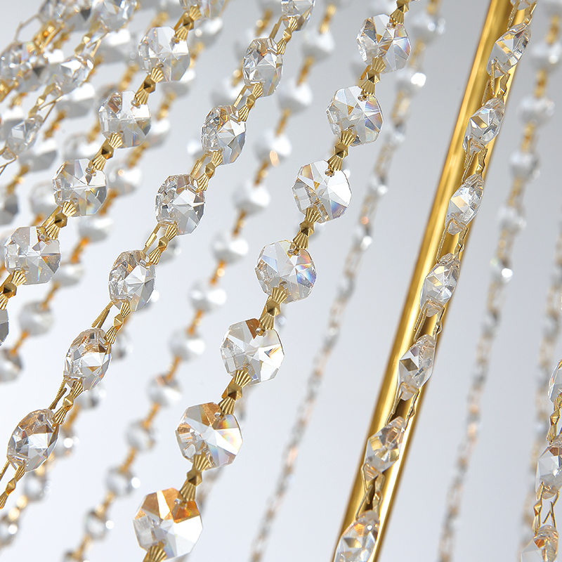 Top Italian  luxury indoor villa hotel stair led golden chandelier modern lamp ceiling home crystal glass hanging light