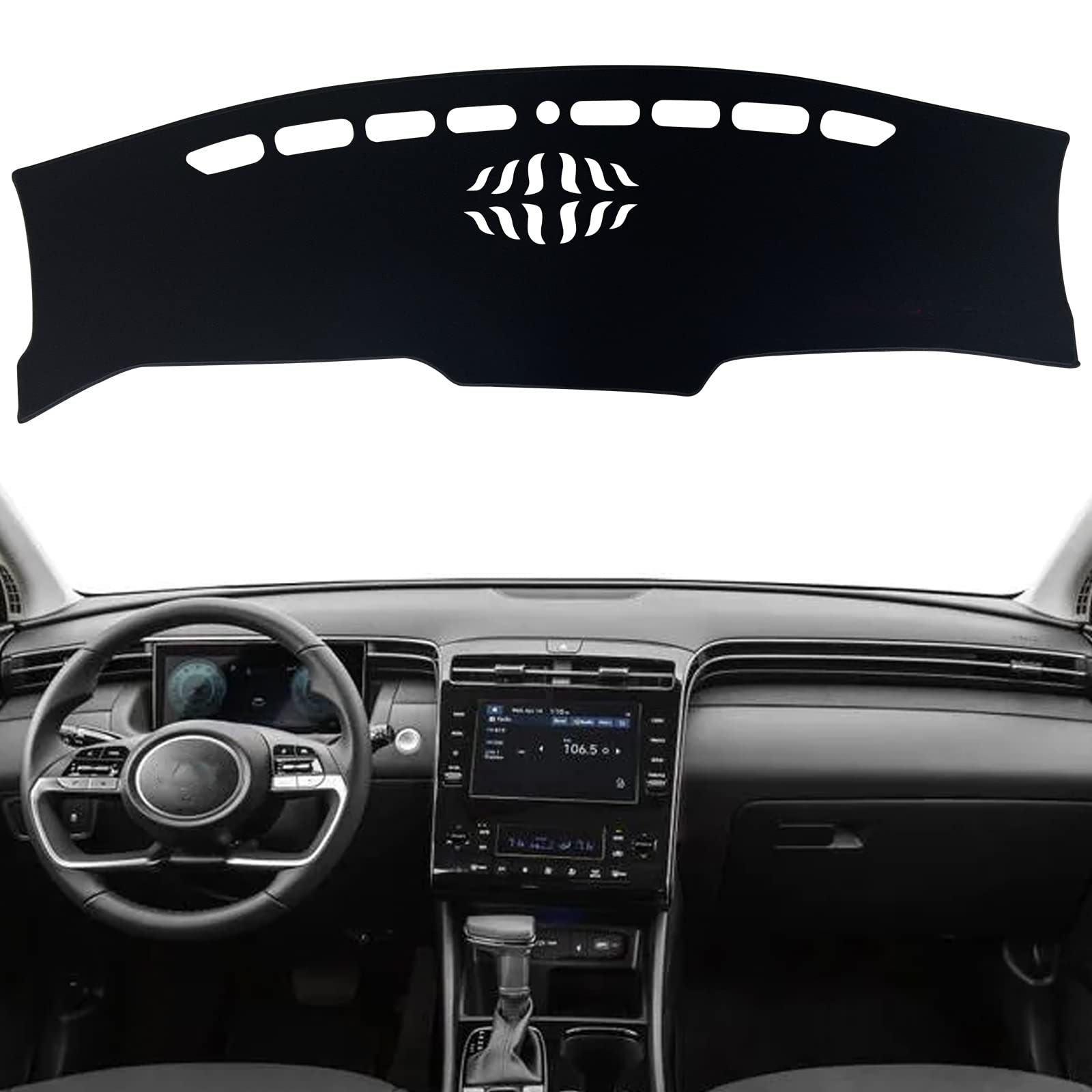 INUBOXES Non-Slip Dash Cover Dashboard Cover Mat Custom Fit Center
